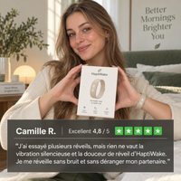 Réveil silencieux par vibrations avec HaptiWake™